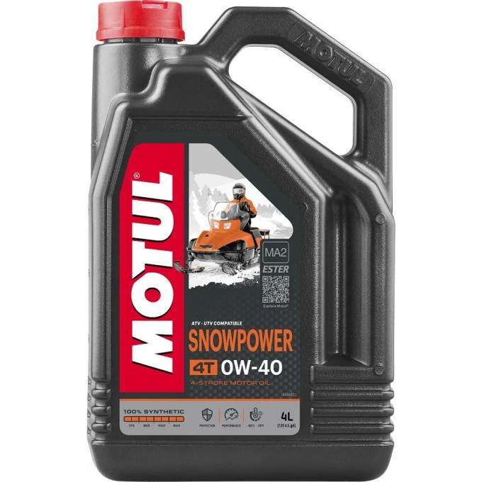 Моторное масло MOTUL синтетическое SNOWPOWER 4T 0W40 4л 100052096781