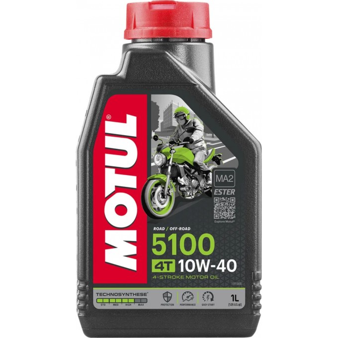 Моторное масло MOTUL синтетическое 5100 4T 10W40 1л 100052096790