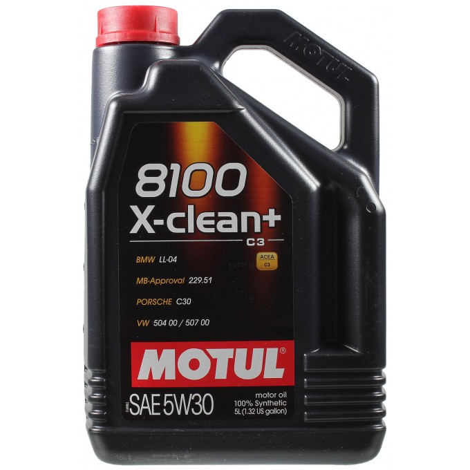 Моторное масло MOTUL 8100 X-clean+ 5W30 5л 102269