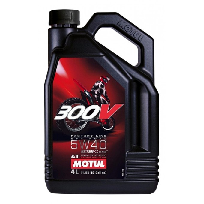 Моторное масло MOTUL 300V 4T Factory Line Road Racing 5W-40 4л 104115