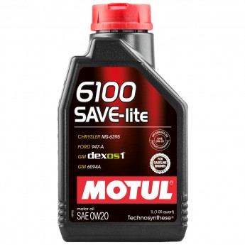 Моторное масло MOTUL 6100 SAVE-LITE API SN/CF ILSAC GF-5 0W20 1л