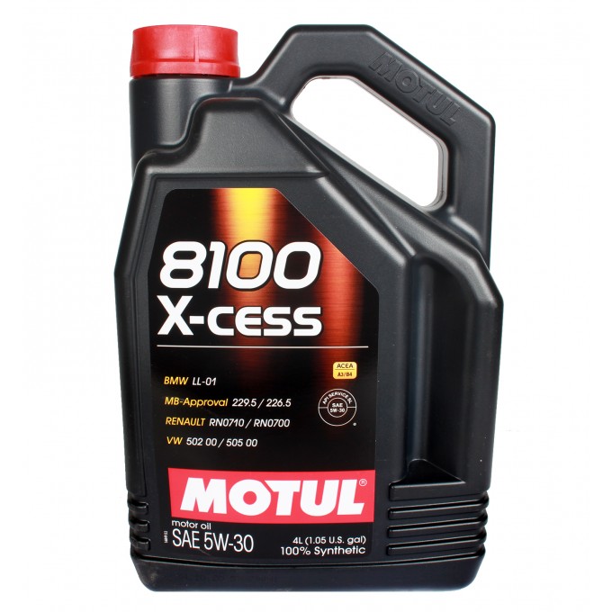 Моторное масло MOTUL 8100 X-Cess A3/B3/B4 5W30 4л 108945