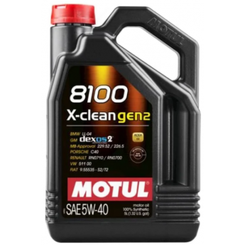 Моторное масло MOTUL 8100 X-Clean 109762 5W40 5л