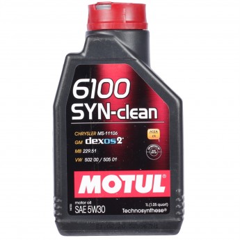 Моторное масло MOTUL 6100 SYN-CLEAN 5W30 (1л) Technosynthese 112133