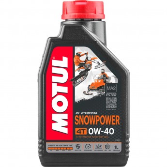 Синтетическое моторное масло MOTUL SNOWPOWER 4T 0W40 (4л) 112365