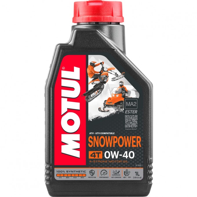 Синтетическое моторное масло MOTUL SNOWPOWER 4T 0W40 (4л) 112365 112365-4