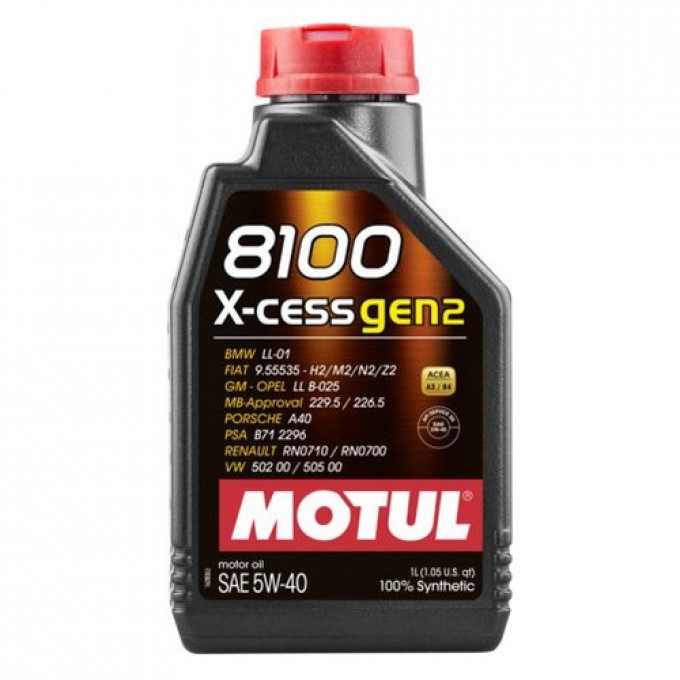 Моторное масло MOTUL 8100 X-cess GEN2, 5W-40, 1л, синтетическое [109774] 1440239