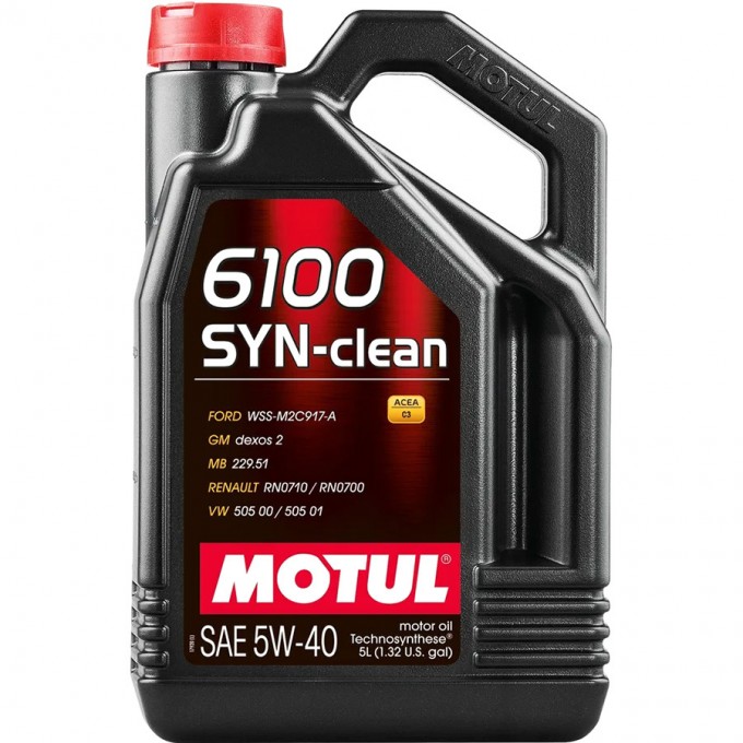Моторное масло MOTUL 6100 SYNCLEAN 5W-40, 5 л 731215900