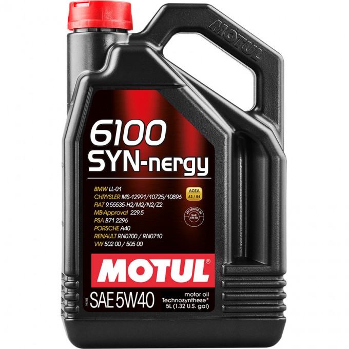Моторное масло MOTUL 6100 SYN-NERGY 5W-40, 5 л 731216100
