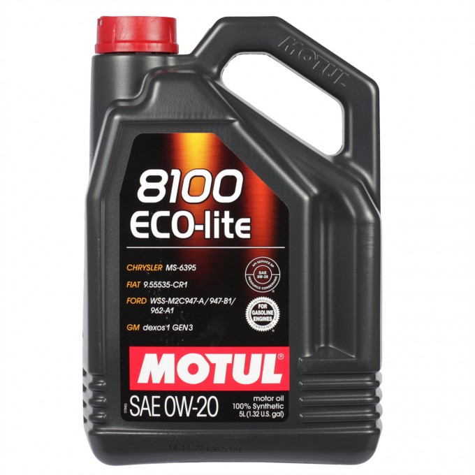 Моторное масло MOTUL 8100 Eco-lite 0W-20, 5 л CS3413900