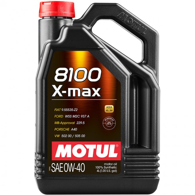 Моторное масло MOTUL 8100 X-max 0W-40, 4 л CS3416100